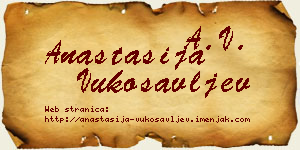 Anastasija Vukosavljev vizit kartica